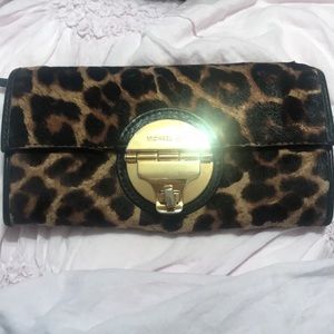 Michael kors animal print wallet